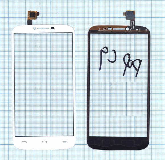 Сенсорное стекло (тачскрин) для Alcatel One Touch Pop C9 7047D, белый Сенсорное стекло (тачскрин) для Alcatel One Touch Pop C9 7047D, белый