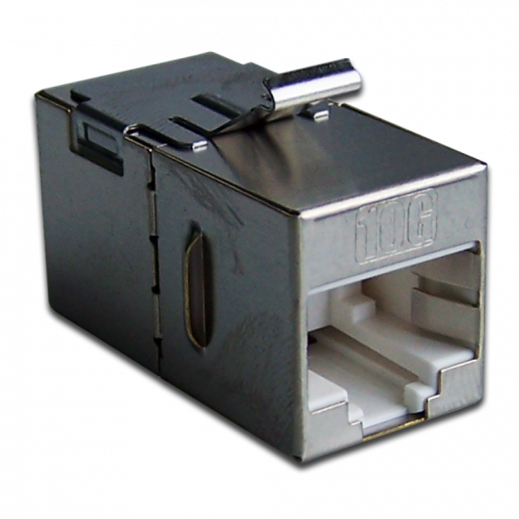 Проходной адаптер (coupler) BNH, keystone, 2хRJ45, кат. 6A, неэкр., 1 шт, цвет: чёрный, (B300.2-6A-NB)