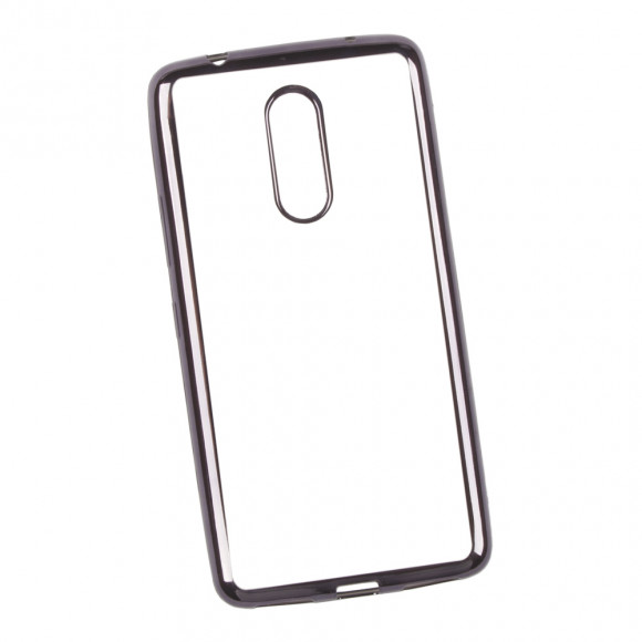 Чехол силиконовый "LP" для Lenovo K6 Note TPU (прозрачный с черной хром рамкой) (европакет)