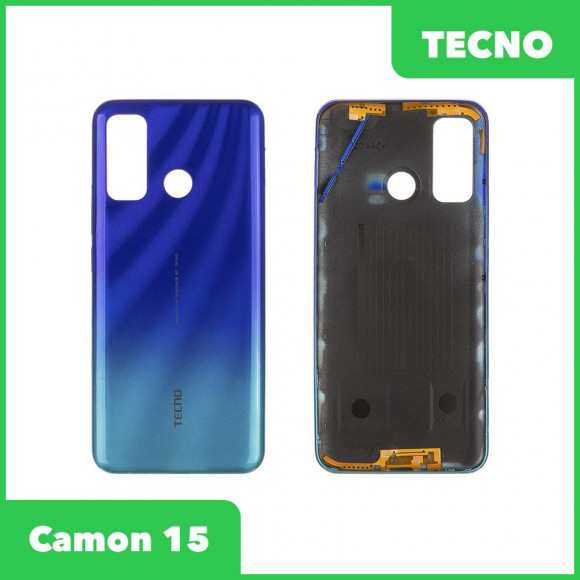 Задняя крышка для Tecno Camon 15 (CD7) (синий)