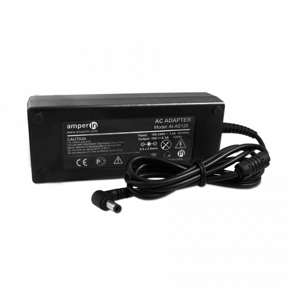 Блок питания (зарядное) Amperin AI-AS120 для ноутбука Asus 19В, 6.3A, 5.5x2.5мм Блок питания (зарядное) Amperin AI-AS120 для ноутбука Asus 19В, 6.3A, 5.5x2.5мм