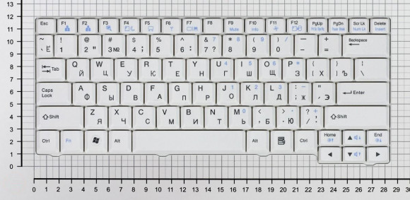 Клавиатура для ноутбука LG E200, E300, белая Клавиатура для ноутбука LG E200, E300, белая