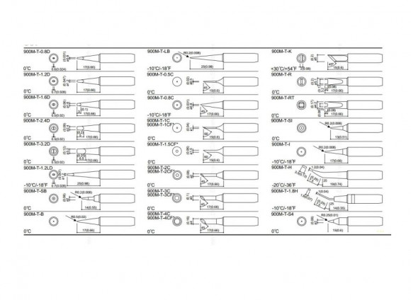 Жало для паяльника Ya Xun YX208K 900M-T-K, черное