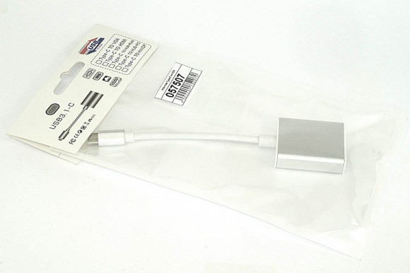 Адаптер Multiport Type-C на VGA для MacBook серебристый Адаптер Multiport Type-C на VGA для MacBook серебристый