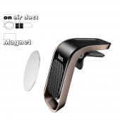 Автомобильный держатель Hoco CA74 Universe Air Outlet Magnetic Car Holder в воздуховод, черный/серый Автомобильный держатель Hoco CA74 Universe Air Outlet Magnetic Car Holder в воздуховод, черный/серый