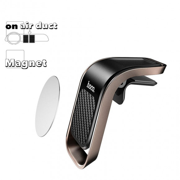 Автомобильный держатель Hoco CA74 Universe Air Outlet Magnetic Car Holder в воздуховод, черный/серый