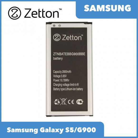 Аккумулятор Zetton для Samsung Galaxy S5, G900 2800 mAh, Li-Ion аналог EB-BG900BBE