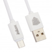 USB кабель inkax CK-51 100 CM 2.1A для MicroUSB круглый пластиковые разьемы, белый USB кабель inkax CK-51 100 CM 2.1A для MicroUSB круглый пластиковые разьемы, белый