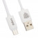 USB кабель inkax CK-51 100 CM 2.1A для MicroUSB круглый пластиковые разьемы, белый