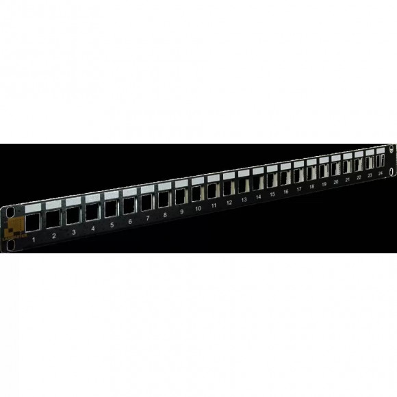Патч-панель наборная 19", экранированная, 24 порта, 1U, LANMASTER, LAN-PPL24OK-STP