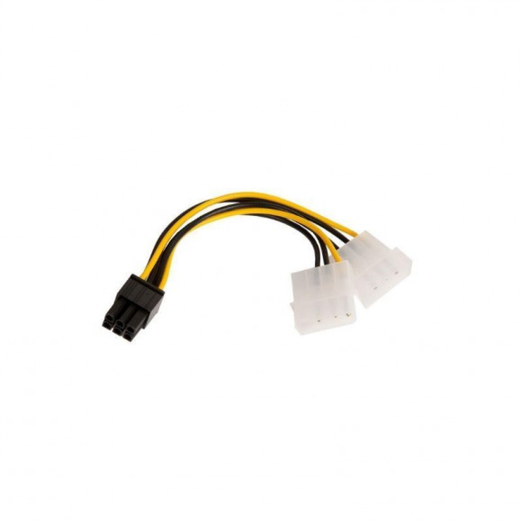 Разветвитель питания Cablexpert CC-PSU-6, 2хMolex->PCI-Express 6pin, для подключения в/к PCI-Е (6pin) к б/п ATX