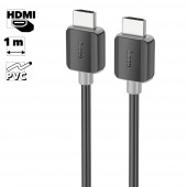 HDMI кабель HOCO US08 1.0м, 4K video, PVC (черный) HDMI кабель HOCO US08 1.0м, 4K video, PVC (черный)