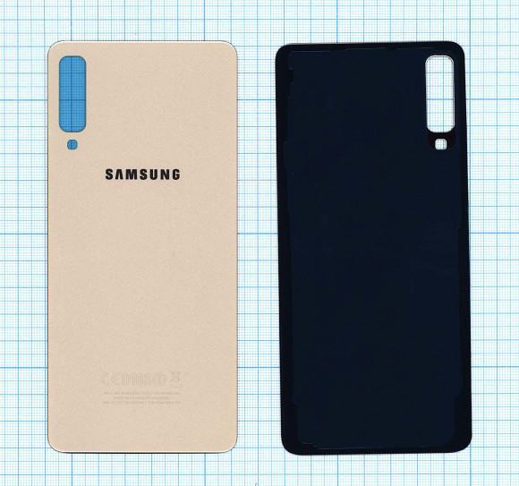 Задняя крышка корпуса для Samsung Galaxy A7 2018 (A750F), золотая Задняя крышка корпуса для Samsung Galaxy A7 2018 (A750F), золотая