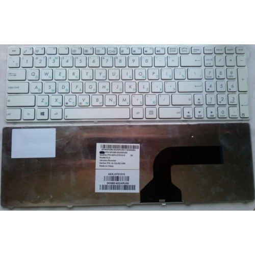 Клавиатура для ноутбука Asus K52JB K52JC K52JK K52JR с рамкой. белая. РУССКАЯ РАСКЛАДКА