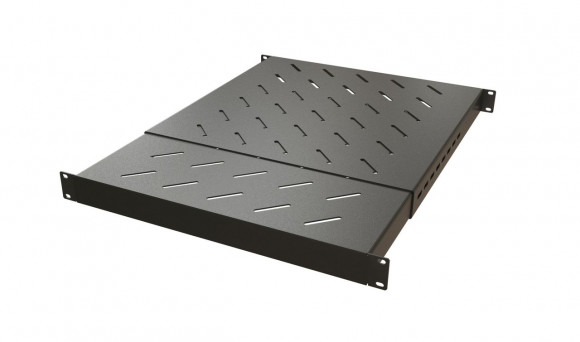 TSD3M-1U-405/700-RAL9005 Полка c 19'' креплением, раздвижная, 1U, с регулируемой глубиной установки от 405 мм до 700 мм, нагрузка до 180 кг, Hyperline