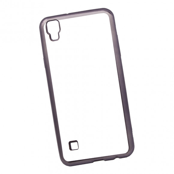 Чехол силиконовый "LP" для LG X style TPU (прозрачный с черной хром рамкой)