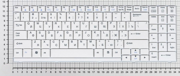 Клавиатура для ноутбука LG R500, S510, P1, S1, U4, белая Клавиатура для ноутбука LG R500, S510, P1, S1, U4, белая
