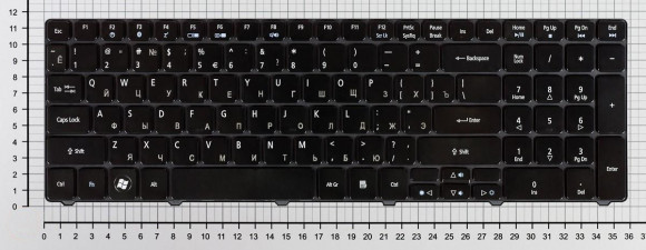 Клавиатура для ноутбука Acer Aspire 5810T, 5410T, 5536, 5536G, 5738, 5800, 5739, черная (NSK-ALA0R)