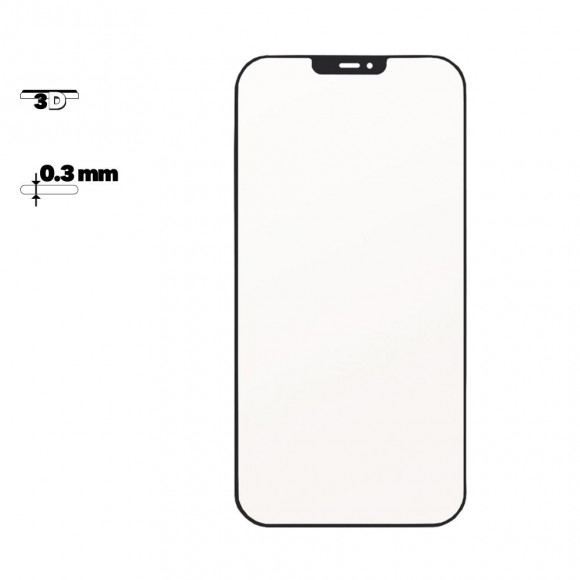 Защитное стекло Remax Medicine G. GL-27 3D для Apple iPhone 12, 12 Pro с рамкой 0, 3 мм, черное