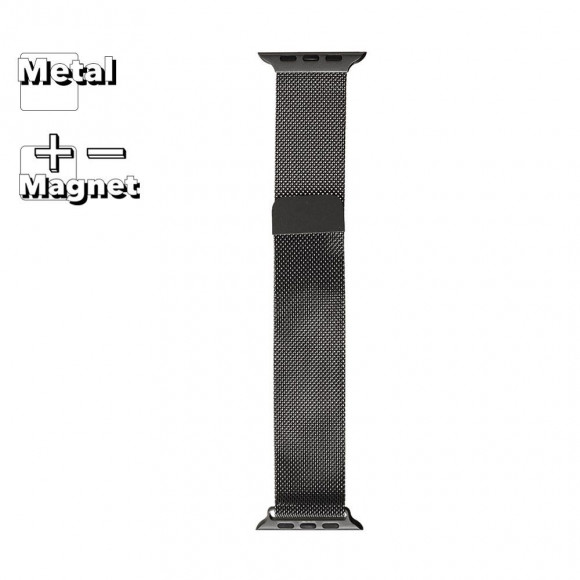 Ремешок для Apple Watch COTEetCI W6 Magnet Watchband 42 мм/44 мм магнитный металл (черный)