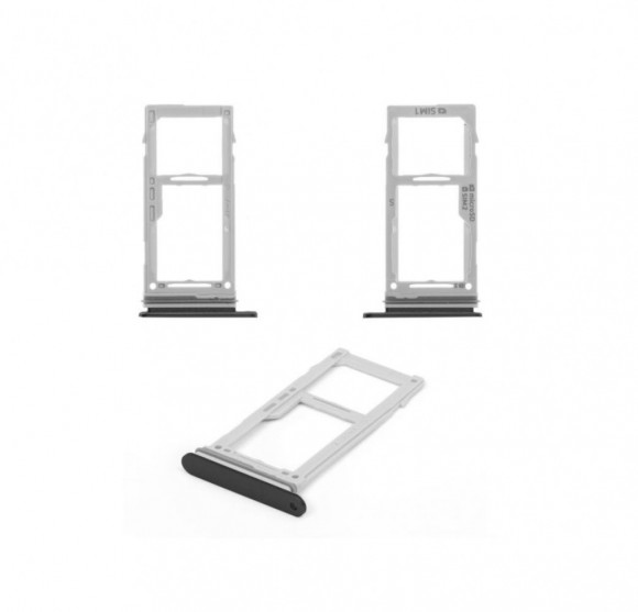 Держатель (лоток) SIM-карты для Samsung Galaxy S9 (G960F), S9 Plus (G965F), черный