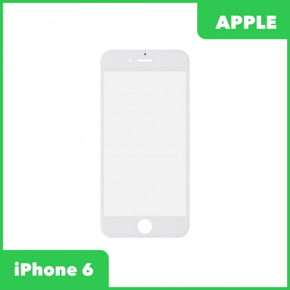 Стекло + OCA в сборе с рамкой для Apple iPhone 6 олеофобное покрытие, белый