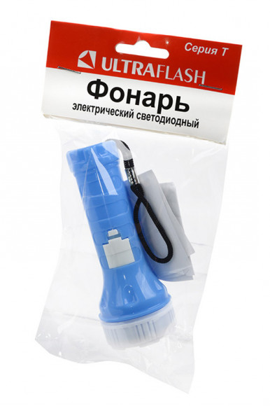 Фонарь ULTRAFLASH 828-TH 1LED (голубой с белым) BL1