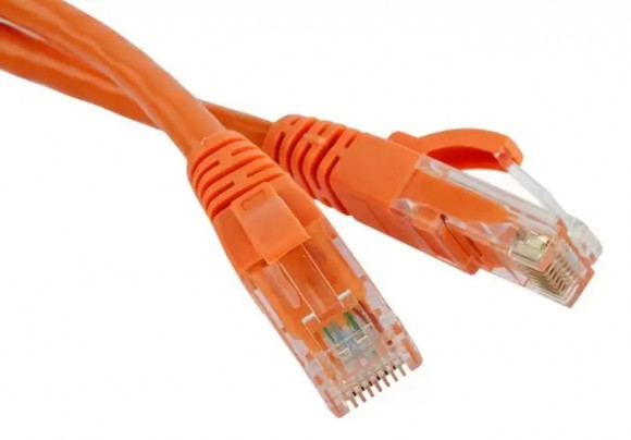 Патч-корд RJ45 - RJ45, 4 пары, UTP, категория 5е, 0.5 м, оранжевый, LSZH, LANMASTER, LAN-PC45/U5E-0.5-OR