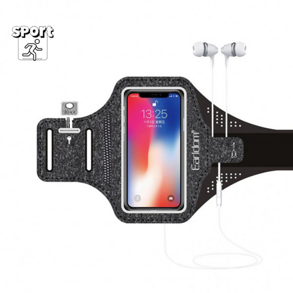 Чехол на руку Earldom ET-S1 Universal Sports Phone Holder Armband Case,  черный