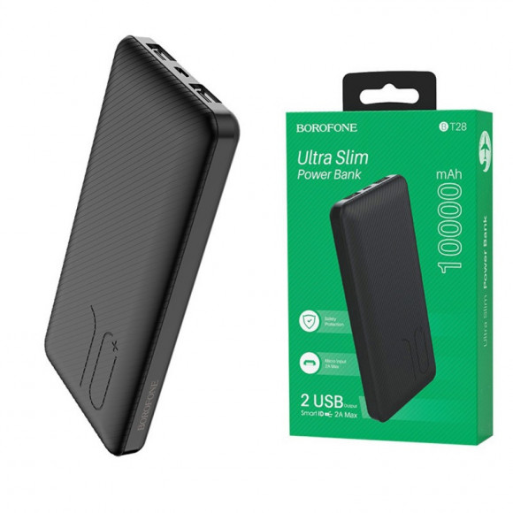 Внешний АКБ Power Bank 10000 мАч BOROFONE BT28 black