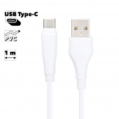 USB кабель Borofone BX18 Optimal Charging Data Cable For Type-C, 1 метр, белый USB кабель Borofone BX18 Optimal Charging Data Cable For Type-C, 1 метр, белый