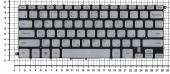 Клавиатура для ноутбука Dell Inspiron 14 7437, серебристая с подсветкой Клавиатура для ноутбука Dell Inspiron 14 7437, серебристая с подсветкой