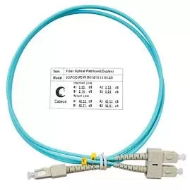 Шнур оптический duplex Cabeus FOP-50-SC-SC-1m