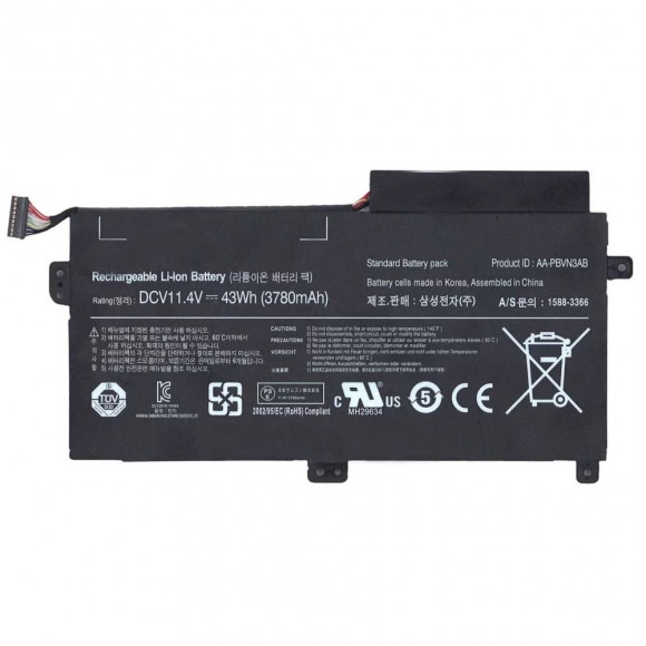 Аккумулятор (батарея) AA-PBVN3AB для ноутбука Samsung 370R5E, 370R4E, 450R5V, 470R5E, 510R5E, 3780мАч, 11.4B (оригинал)