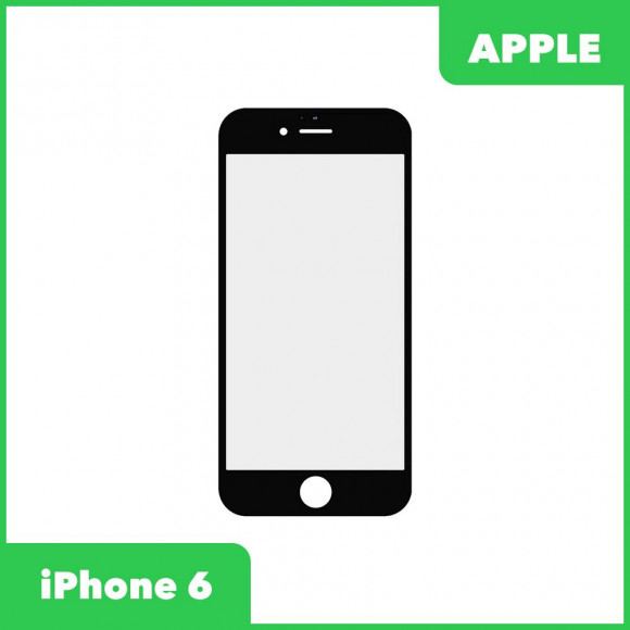 Стекло + OCA в сборе с рамкой для Apple iPhone 6 олеофобное покрытие, черный