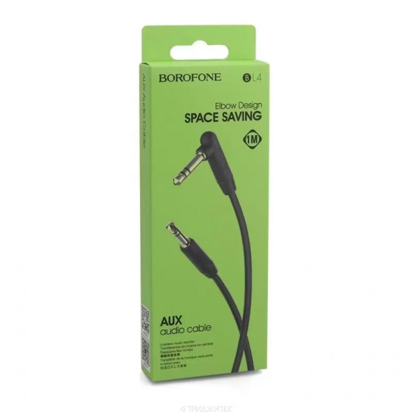 Аудио кабель (AUX) Borofone BL4, 1 метр, черный Аудио кабель (AUX) Borofone BL4, 1 метр, черный