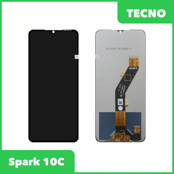 LCD дисплей для Tecno Spark 10C в сборе с тачскрином (черный)