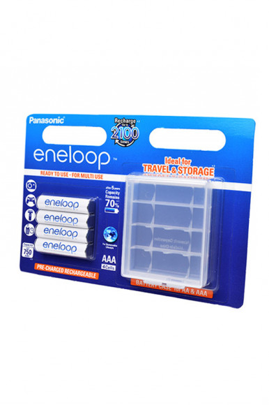 Аккумулятор Panasonic Eneloop BK-4MCCEC4BE 750мАч AAA +футляр BL4, 1 штука