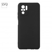 Силиконовый чехол "LP" для Xiaomi Redmi Note 10 TPU, черный, непрозрачный (европакет)