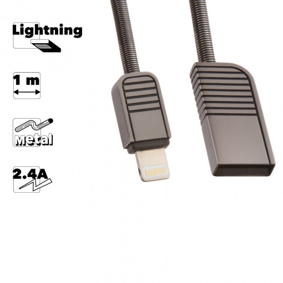 USB кабель WK LION WDC-026 для Apple 8-pin, черный