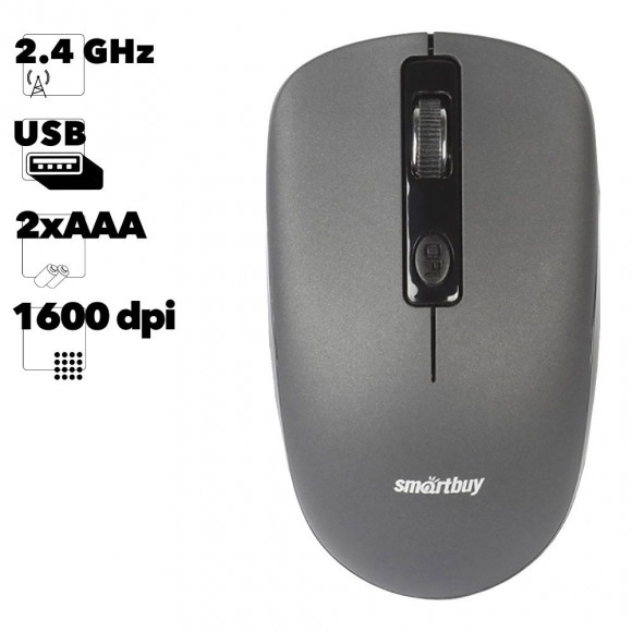 Мышь беспроводная Smartbuy ONE 345AG-G серая