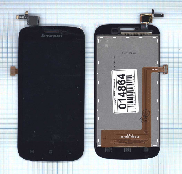 Модуль (матрица + тачскрин) для Lenovo A760, черный