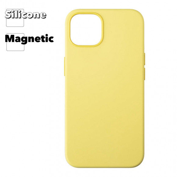 Силиконовый чехол для iPhone 13 "Silicone Case" with MagSafe (Lemon Zest)