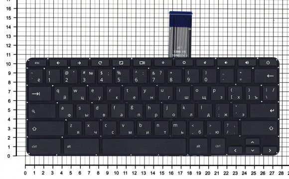 Клавиатура для ноутбука HP ChromeBook 11 G2, G3 G4 11-2000, 11-2100, черная