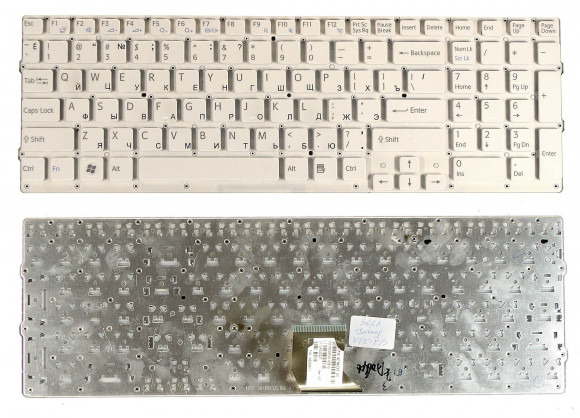 Клавиатура для ноутбука Sony Vaio VPCCB VPC-CB VPC-CB17 белая