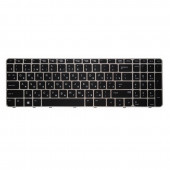 Клавиатура для ноутбука HP EliteBook 850 G3, 755 G3 черная, рамка серебряная