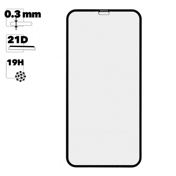 Защитное стекло для Apple iPhone 11, XR Full Curved Glass 21D 0, 3 мм (оранжевая подложка)