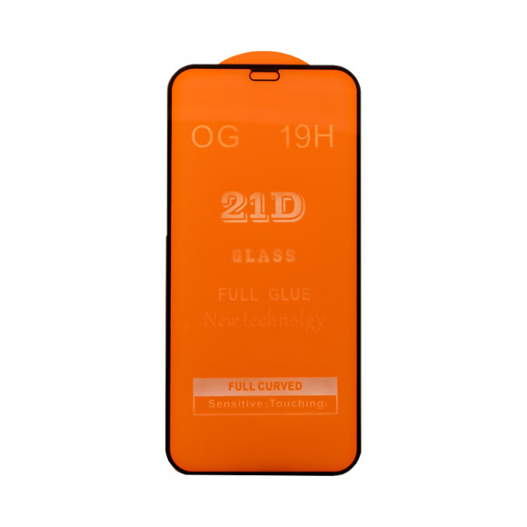 Защитное стекло для Apple iPhone 12 Mini Full Curved Glass 21D 0, 3 мм (оранжевая подложка)