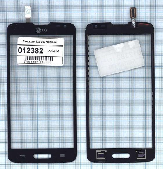 Сенсорное стекло (тачскрин) для LG L90 D405, черный