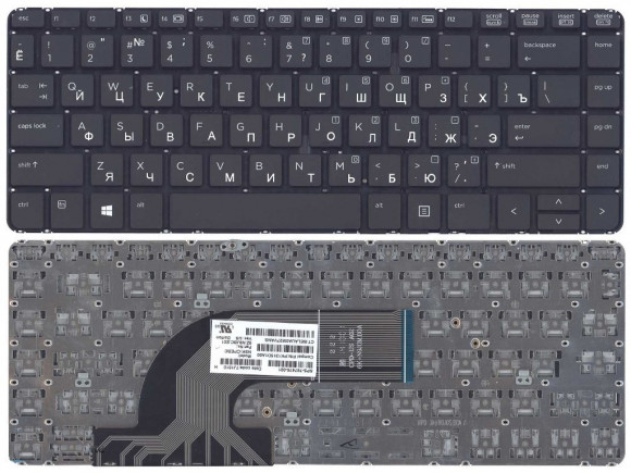 Клавиатура для ноутбука HP Probook 430 G2 черная, с рамкой